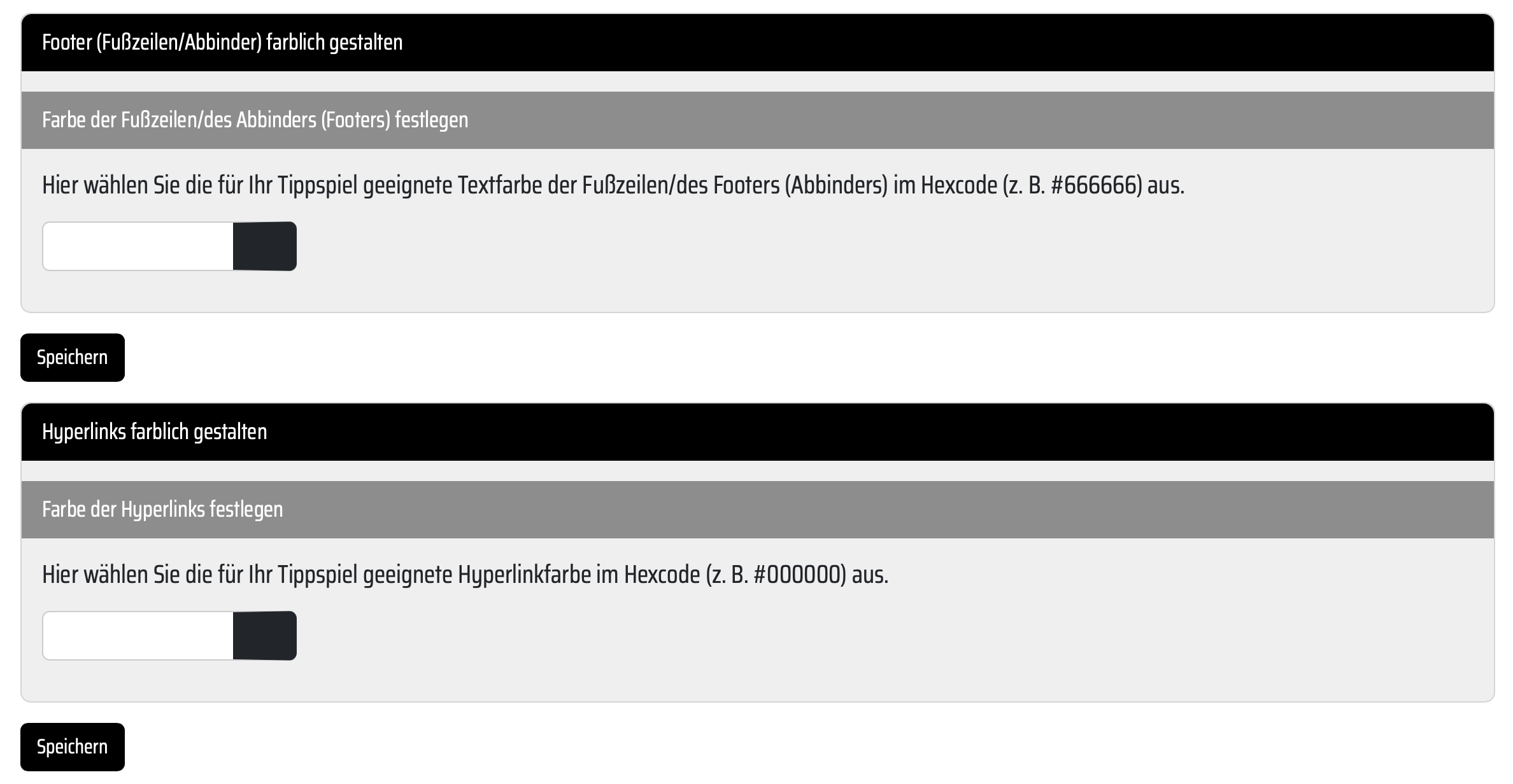 Weitere Farbeinstellungen im Erscheinungsbild