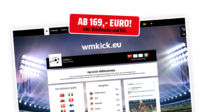 WM Tippspiel ab 199 € inkl. SSL